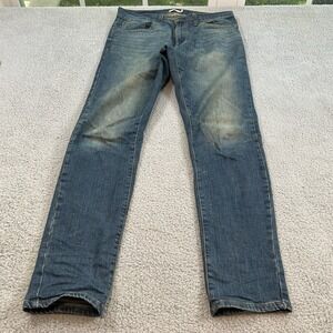 True Craft Men's Jeans‎ Men's 32X32 Blue Tapered Lightly Distressed